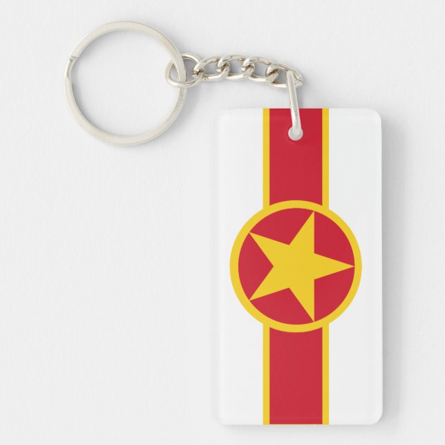 Vietnam country roundel flag symbol circle army av key ring (Front)
