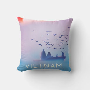 Vietnam evening sun Vacation poster Cushion