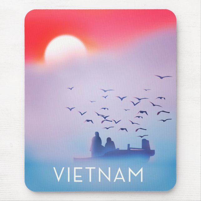 Vietnam evening sun Vacation poster Mouse Pad (Front)