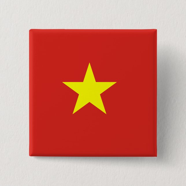 Vietnam flag 15 cm square badge (Front)