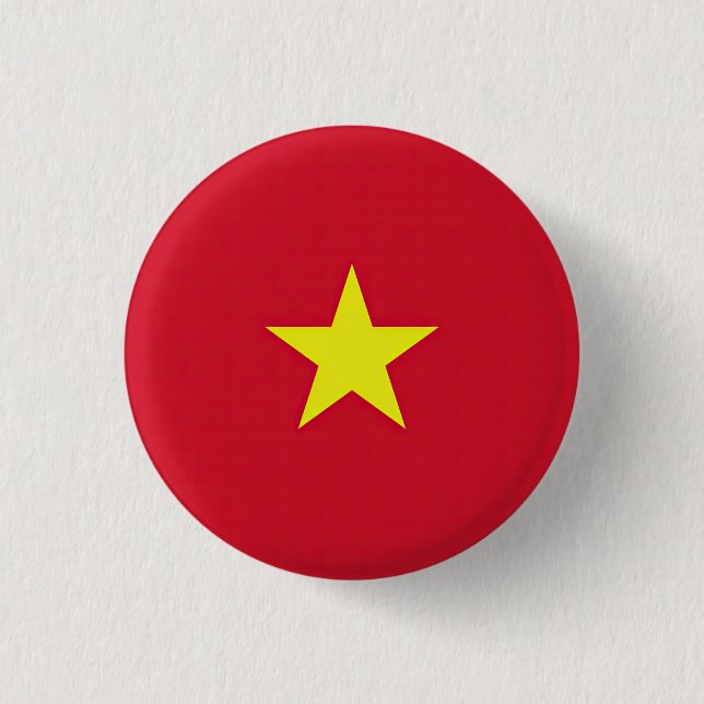 Vietnam flag 3 cm round badge (Front)