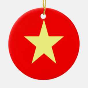 vietnam flag ceramic ornament