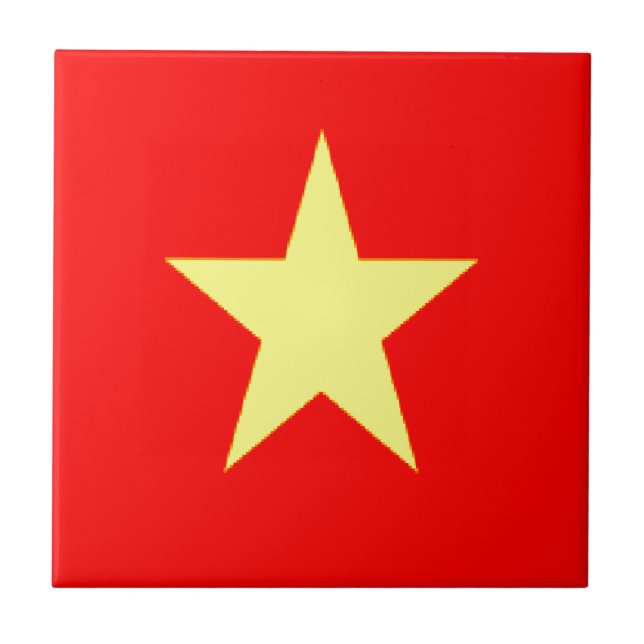 vietnam flag ceramic tile (Front)