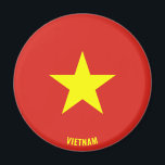 Vietnam Flag Charming Patriotic Magnet<br><div class="desc">Vietnam Flag Charming Patriotic Magnet with the Vietnam flag displayed all over the magnet. Country name is subtly integrated in the design on the bottom. Text is fully customisable using "Customise it!" feature. This beautiful Vietnam Magnet is the stylish gift for any occasion. © 2021 CoutriesOfTheWorld</div>