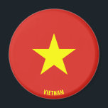 Vietnam Flag Charming Patriotic Magnet<br><div class="desc">Vietnam Flag Charming Patriotic Magnet with the Vietnam flag displayed all over the magnet. Country name is subtly integrated in the design on the bottom. Text is fully customisable using "Customise it!" feature. This beautiful Vietnam Magnet is the stylish gift for any occasion. © 2021 CoutriesOfTheWorld</div>