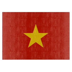 Vietnam flag cutting board