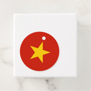 Vietnam flag favour tags