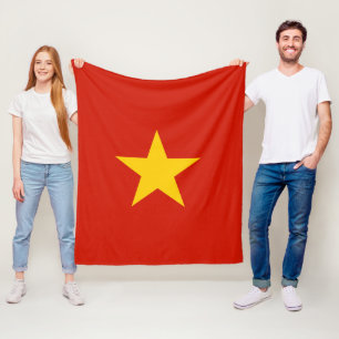 Vietnam flag fleece blanket