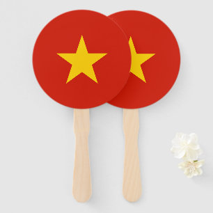 Vietnam flag hand fan