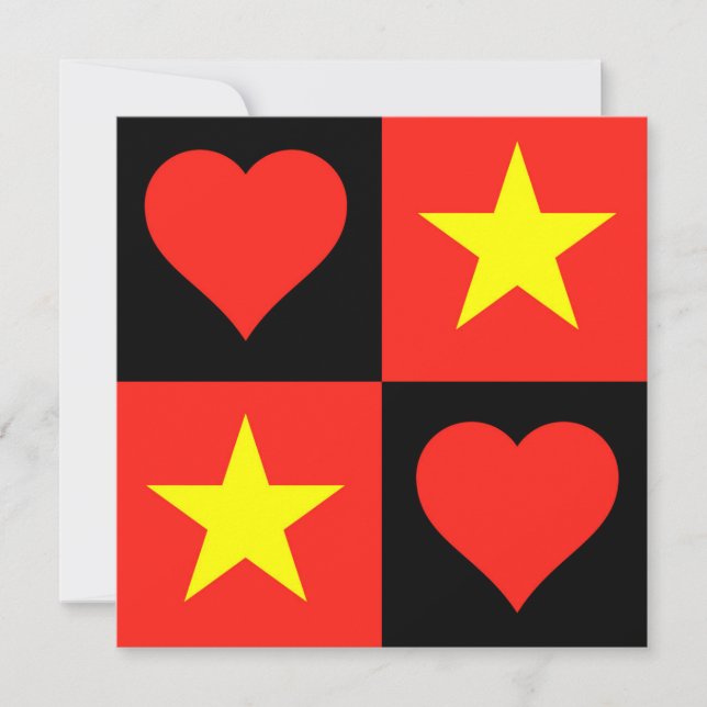 Vietnam Flag Heart Cute Patriotic Vietnamese Card (Front)