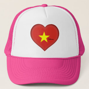 Vietnam flag & Heart, fashion Vietnam/sports fans Trucker Hat