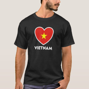Vietnam Flag Heart T-Shirt