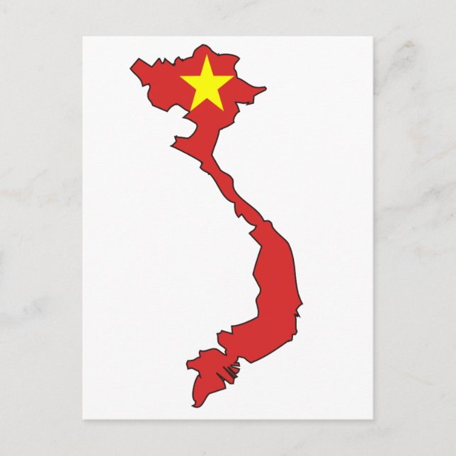 Vietnam flag map postcard (Front)