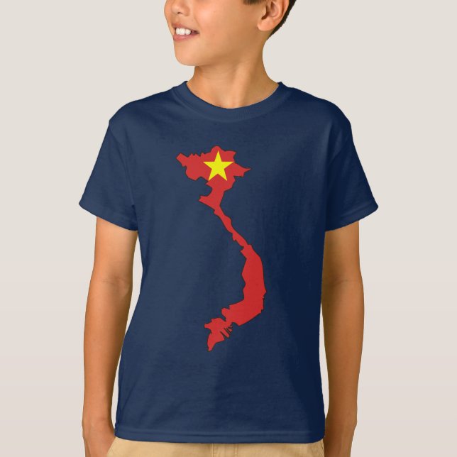 Vietnam flag map T-Shirt (Front)