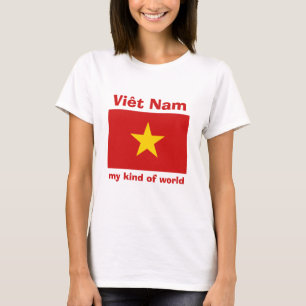 Vietnam Flag + Map + Text T-Shirt