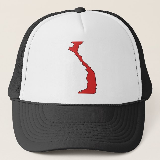 Vietnam flag map trucker hat (Front)