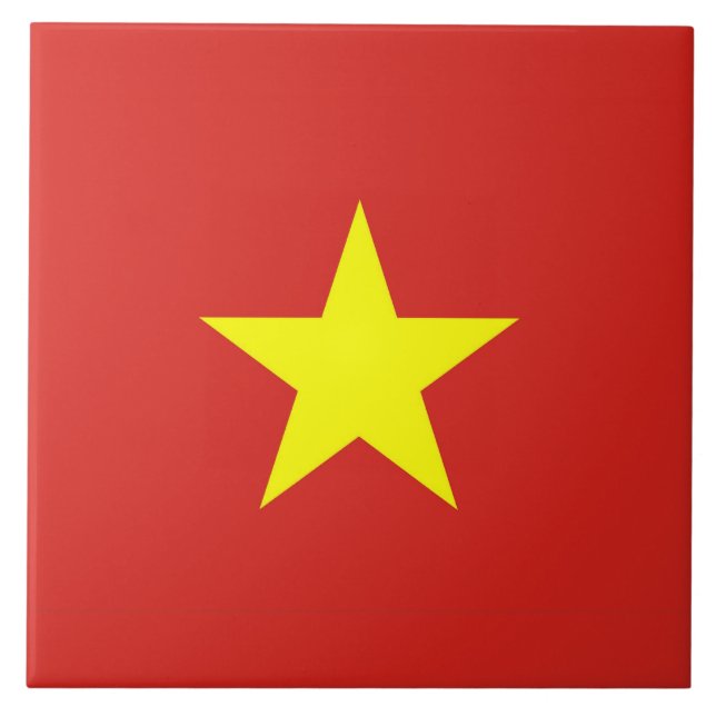 Vietnam Flag on Tile (Front)