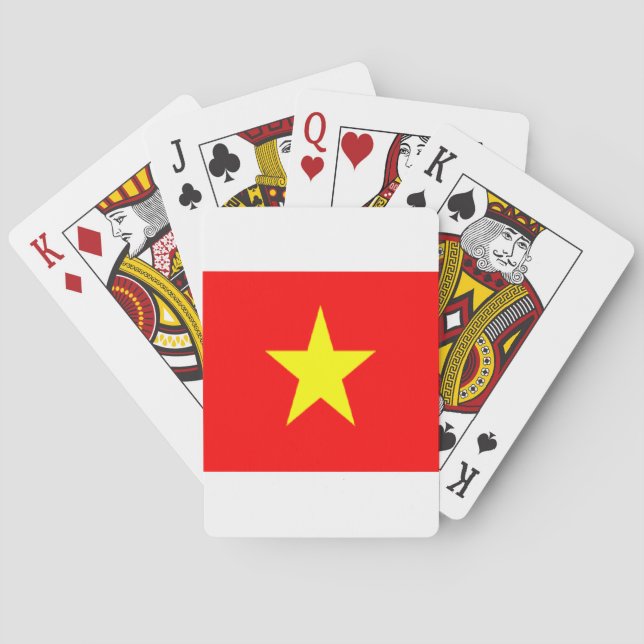 vietnam flag playing cards (Back)
