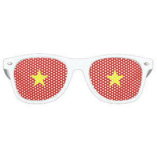 Vietnam flag retro sunglasses