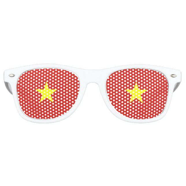 Vietnam flag retro sunglasses (Front)