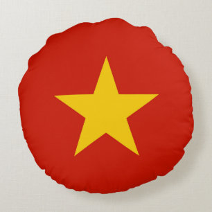 Vietnam flag round cushion