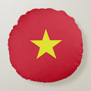 Vietnam flag round cushion