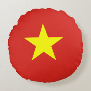 Vietnam flag round cushion