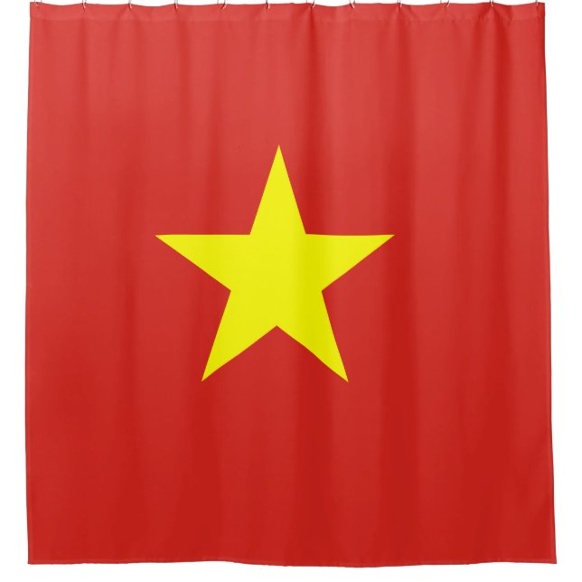 Vietnam flag shower curtain (Front)