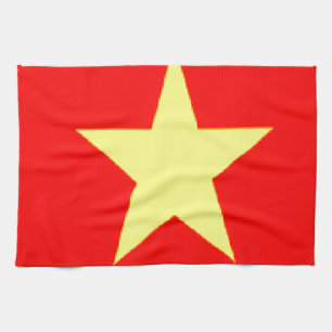 vietnam flag tea towel