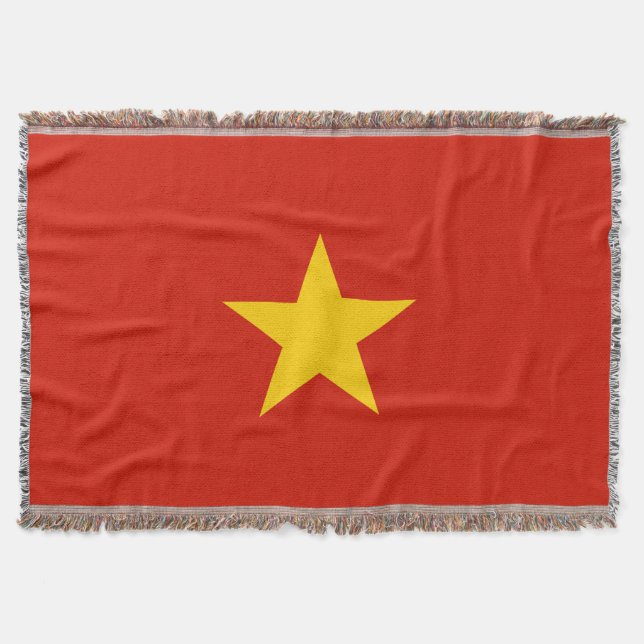 Vietnam flag throw blanket (Front)