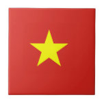Vietnam flag tile<br><div class="desc">The Vietnamese flag is a star on a field. The used colours in the flag are red,  yellow. The proportion of the Vietnamese flag is 2:3. The Flag of Vietnam was adopted in 1945.</div>