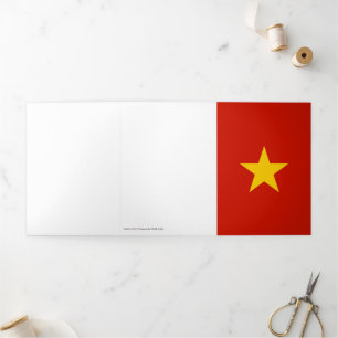 Vietnam flag Tri-Fold card