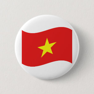 Vietnam Flag Wave 6 Cm Round Badge