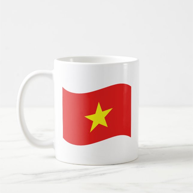 Vietnam Flag Wave Coffee Mug (Left)