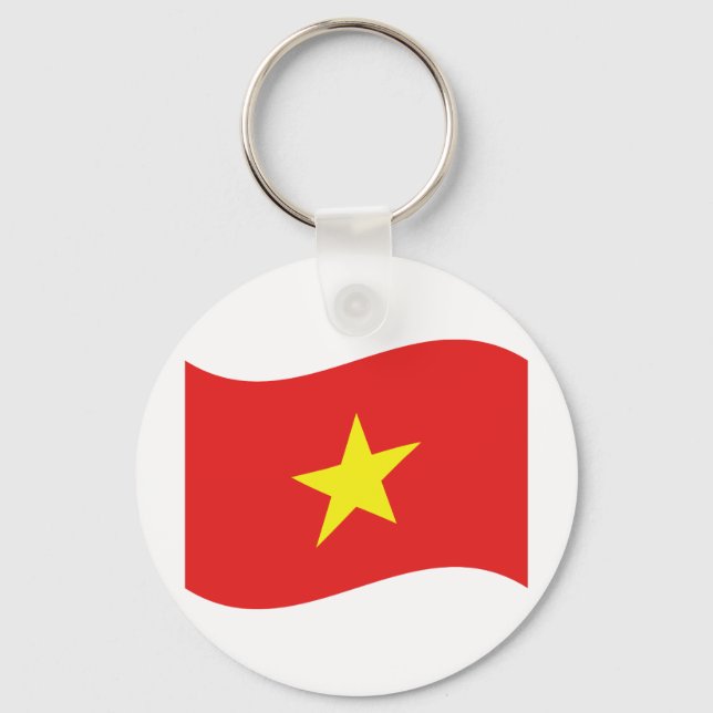 Vietnam Flag Wave Key Ring (Front)