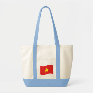 Vietnam Flag Wave Tote Bag