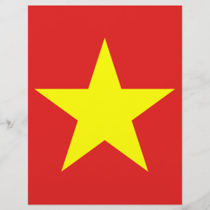 Vietnam Flag Yellow Star Letterhead