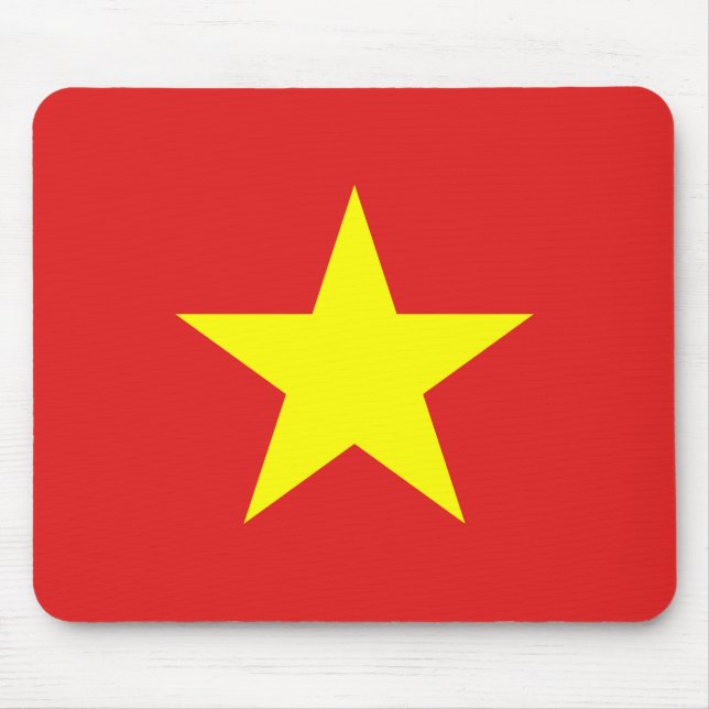 Vietnam Flag Yellow Star Mousepad (Front)