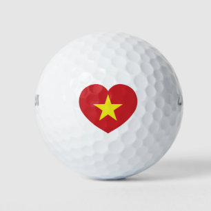 Vietnam Heart Flag Golf Balls