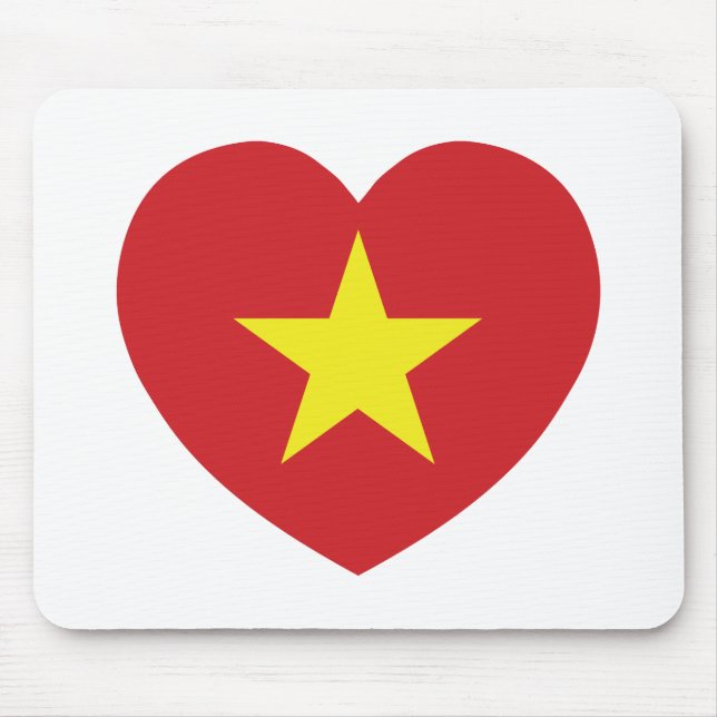Vietnam Heart Flag Mouse Pad (Front)