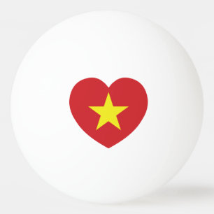 Vietnam Heart Flag Ping Pong Ball