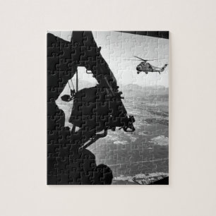 Vietnam:  helicopter and soldier approaching targe jigsaw puzzle