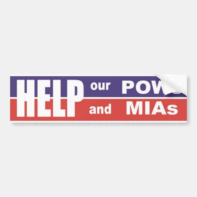 Vietnam Help our POWs and MIAs Bumper Sticker (Front)