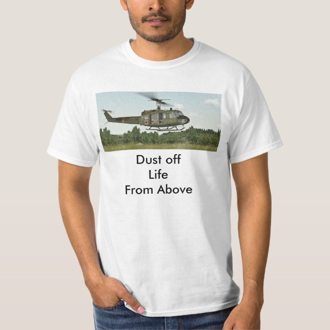 Vietnam Huey Medevac Chopper "Dust Off" T-Shirt (Front)