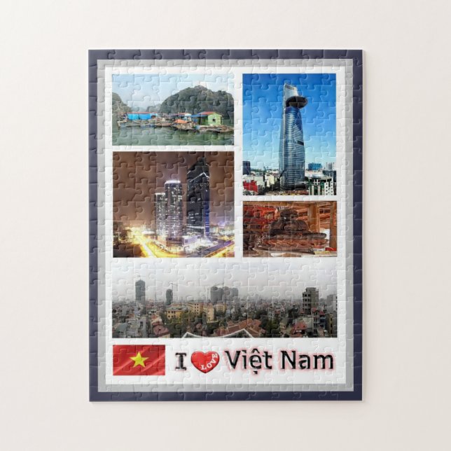 Vietnam - I Love - Jigsaw Puzzle (Vertical)
