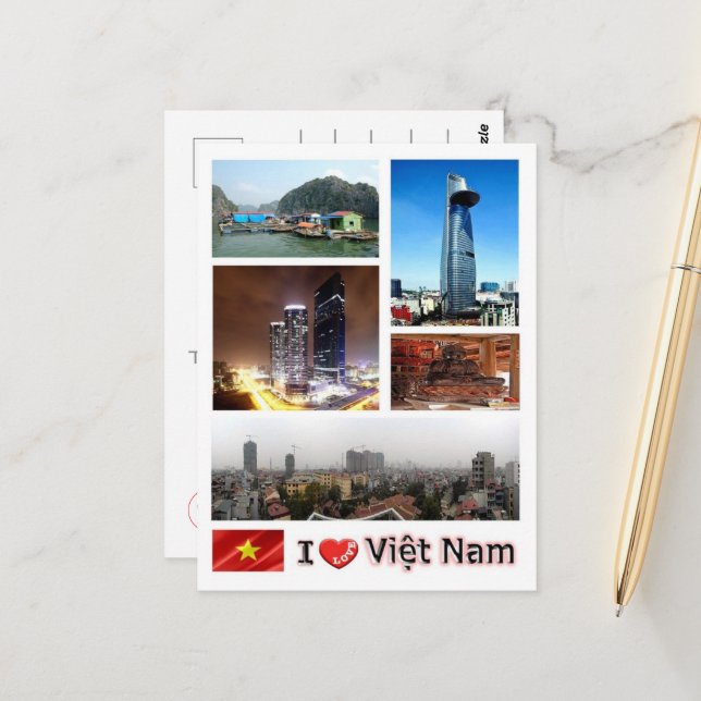 Vietnam - I Love - Postcard (Front/Back In Situ)