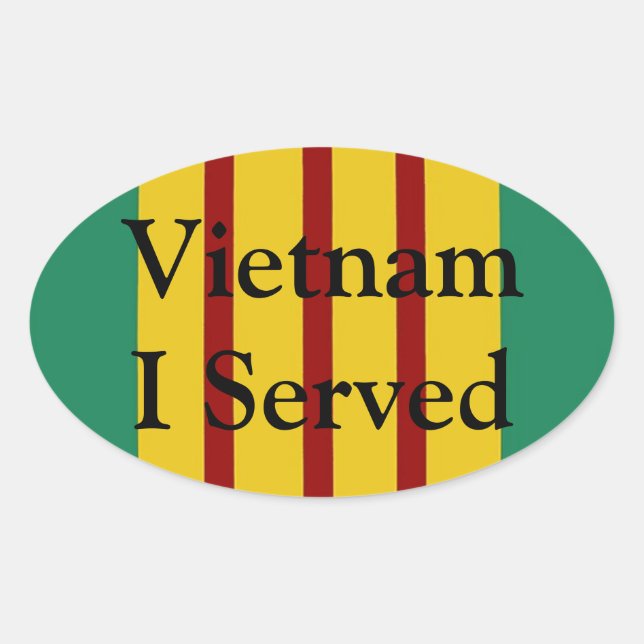 Vietnam I Served Oval Stickers (Front)