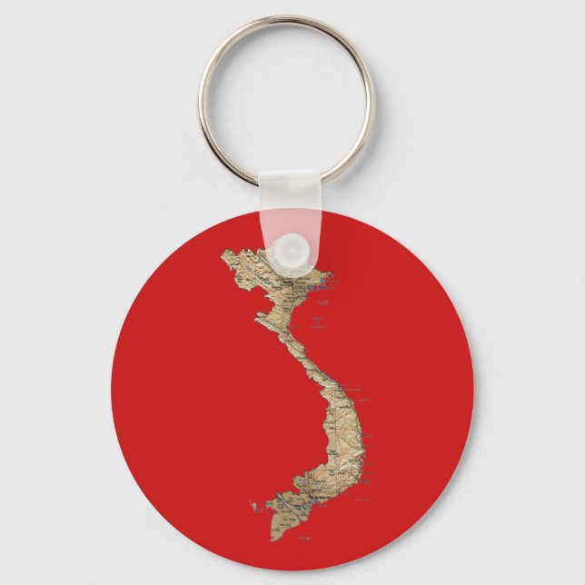 Vietnam Map Keychain (Front)