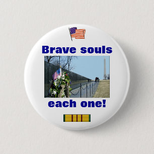 Vietnam Memorial - Brave souls, each one button