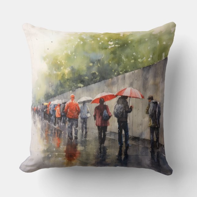 Vietnam Memorial Throw Pillow (Front)